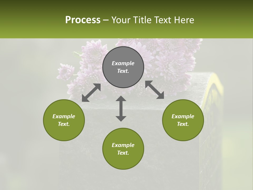 A Bunch Of Purple Flowers Sitting On Top Of A Cement Block PowerPoint Template