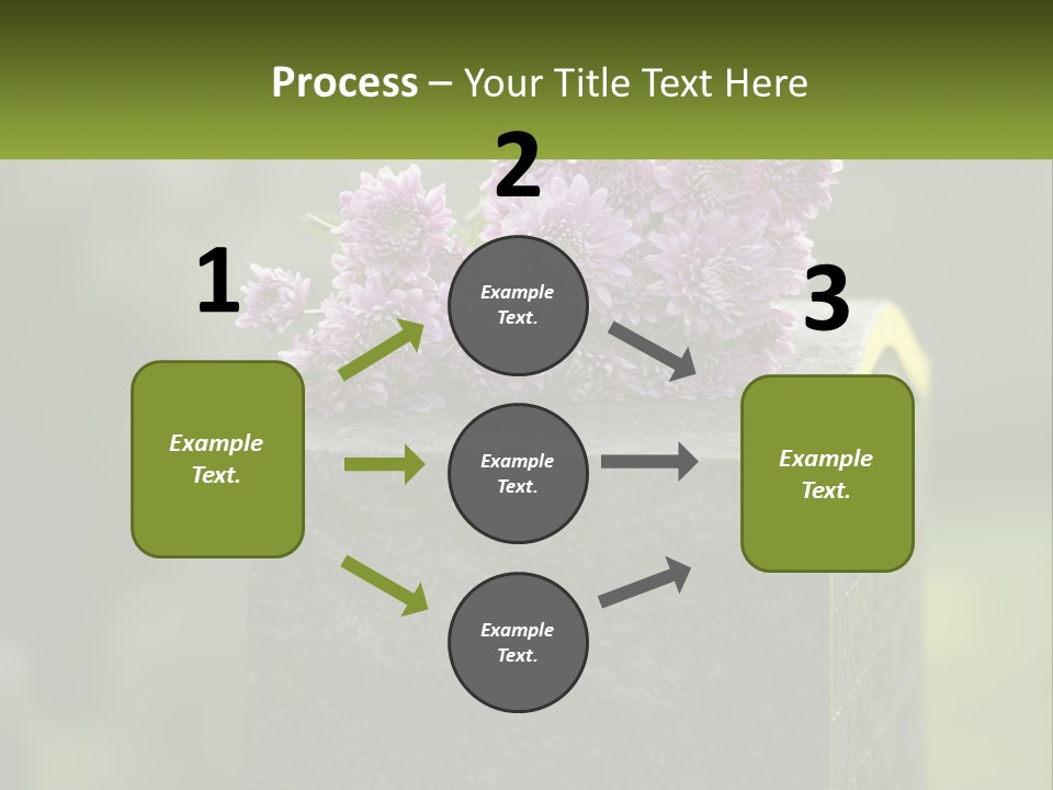 A Bunch Of Purple Flowers Sitting On Top Of A Cement Block PowerPoint Template