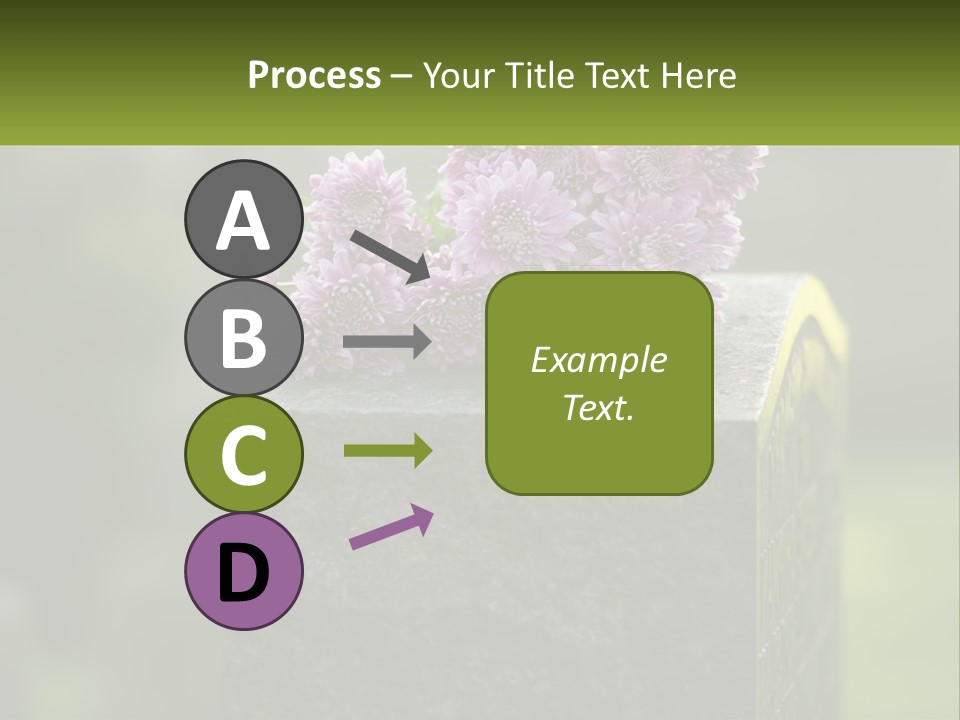 A Bunch Of Purple Flowers Sitting On Top Of A Cement Block PowerPoint Template