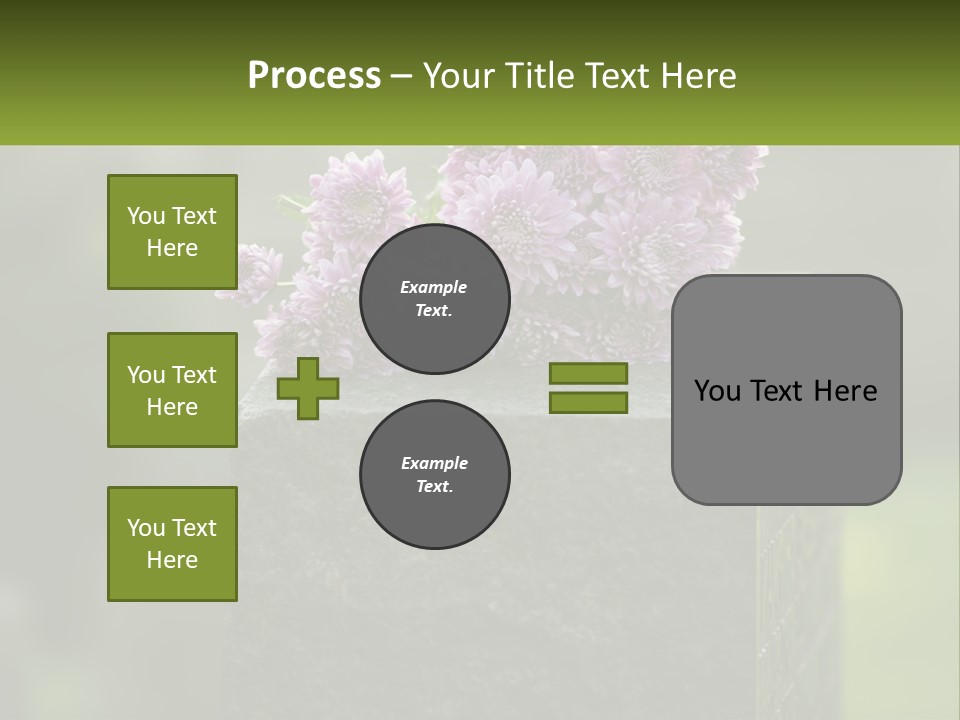 A Bunch Of Purple Flowers Sitting On Top Of A Cement Block PowerPoint Template