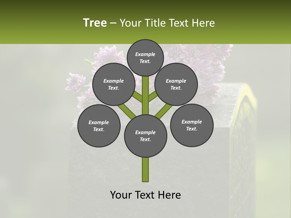 A Bunch Of Purple Flowers Sitting On Top Of A Cement Block PowerPoint Template