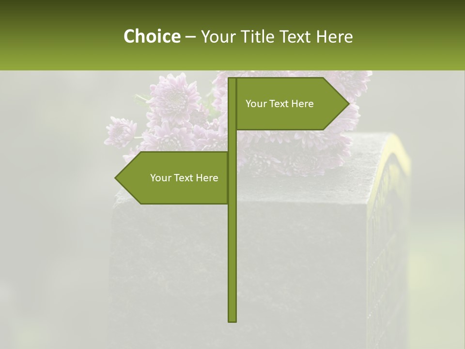 A Bunch Of Purple Flowers Sitting On Top Of A Cement Block PowerPoint Template