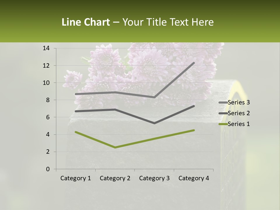 A Bunch Of Purple Flowers Sitting On Top Of A Cement Block PowerPoint Template