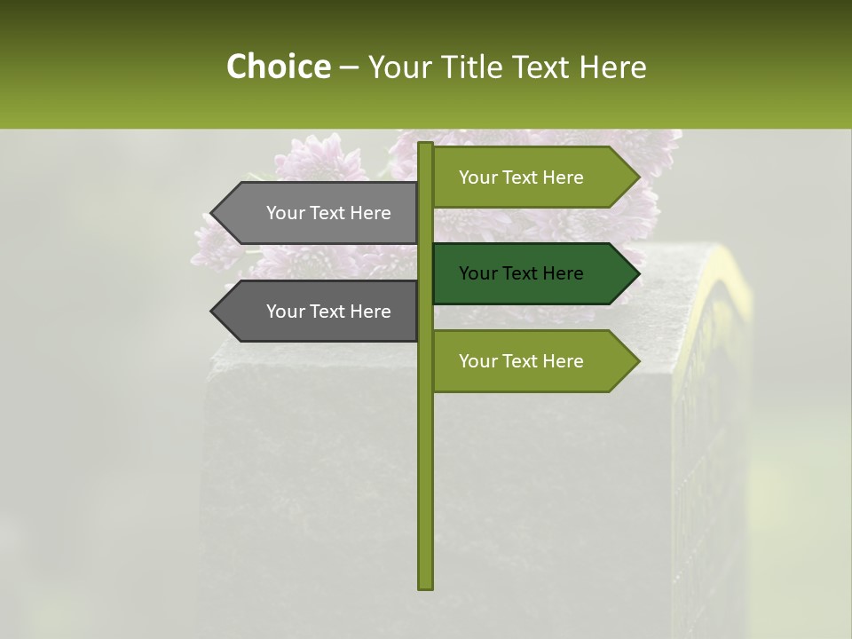 A Bunch Of Purple Flowers Sitting On Top Of A Cement Block PowerPoint Template