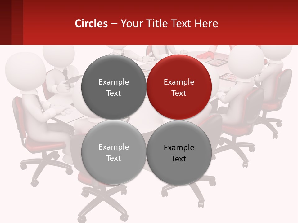 A Group Of People Sitting Around A Round Table PowerPoint Template