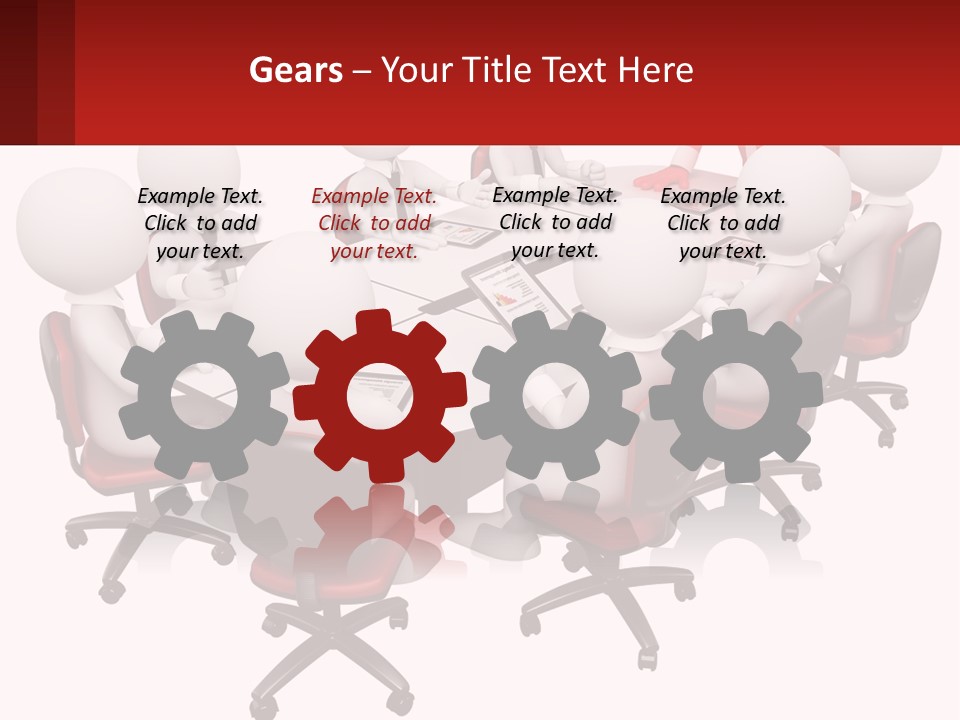 A Group Of People Sitting Around A Round Table PowerPoint Template