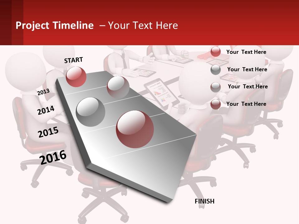 A Group Of People Sitting Around A Round Table PowerPoint Template