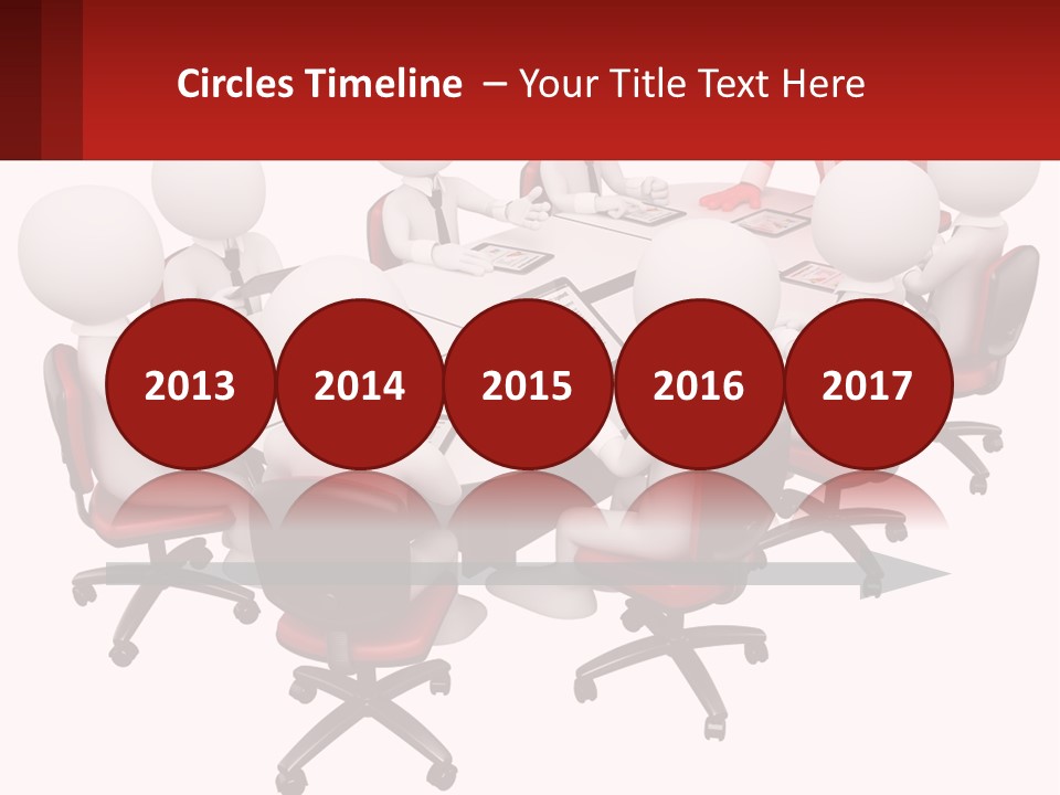 A Group Of People Sitting Around A Round Table PowerPoint Template