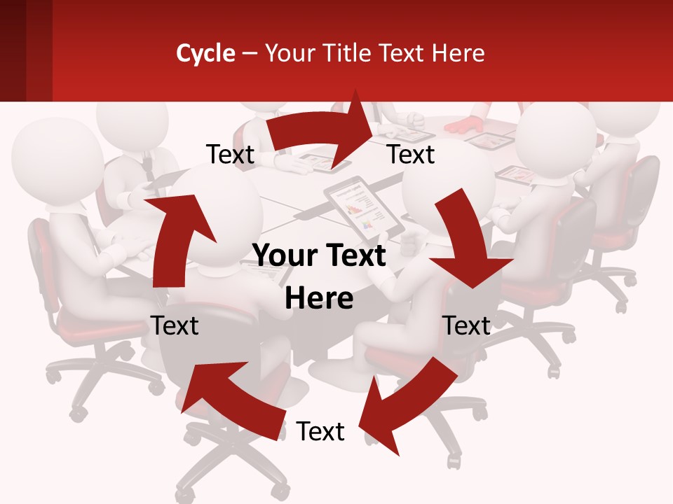A Group Of People Sitting Around A Round Table PowerPoint Template