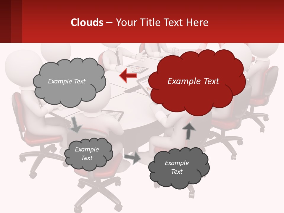 A Group Of People Sitting Around A Round Table PowerPoint Template