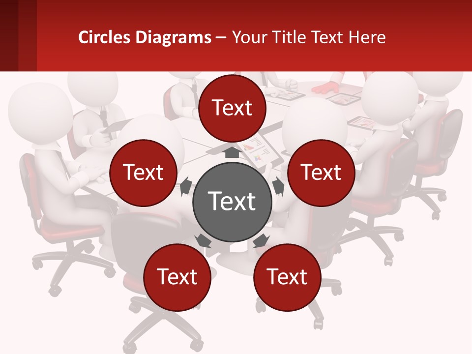 A Group Of People Sitting Around A Round Table PowerPoint Template