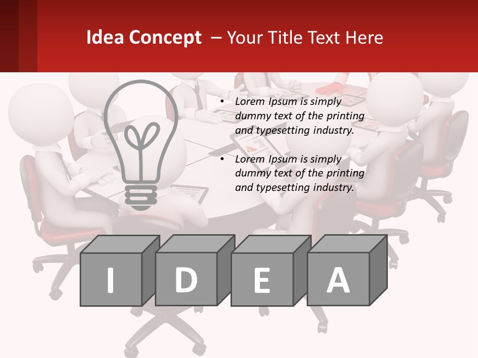 A Group Of People Sitting Around A Round Table PowerPoint Template