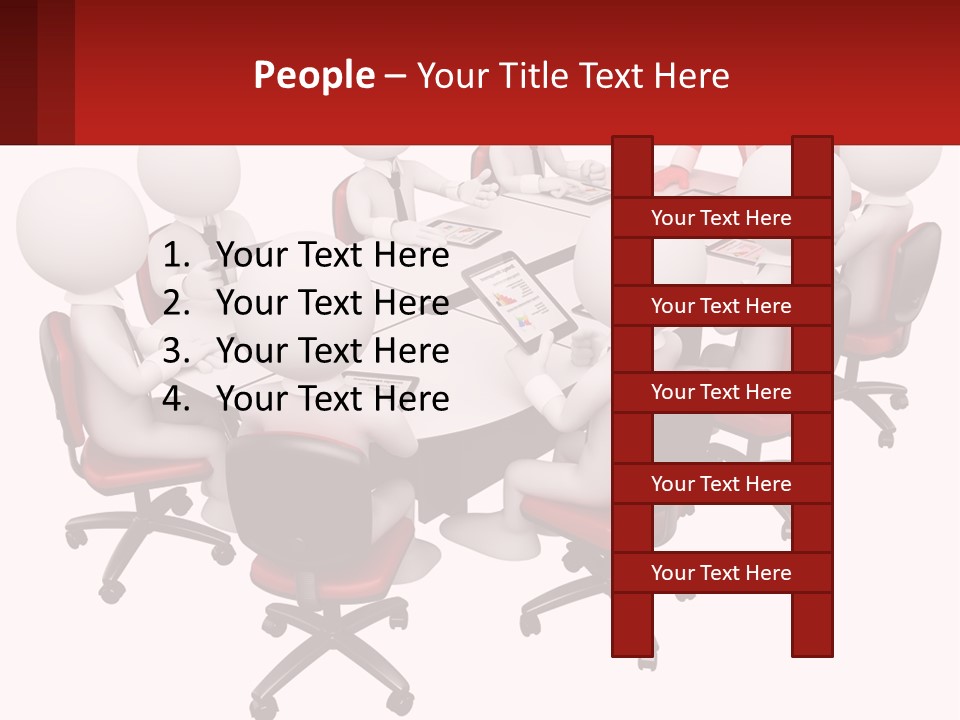 A Group Of People Sitting Around A Round Table PowerPoint Template