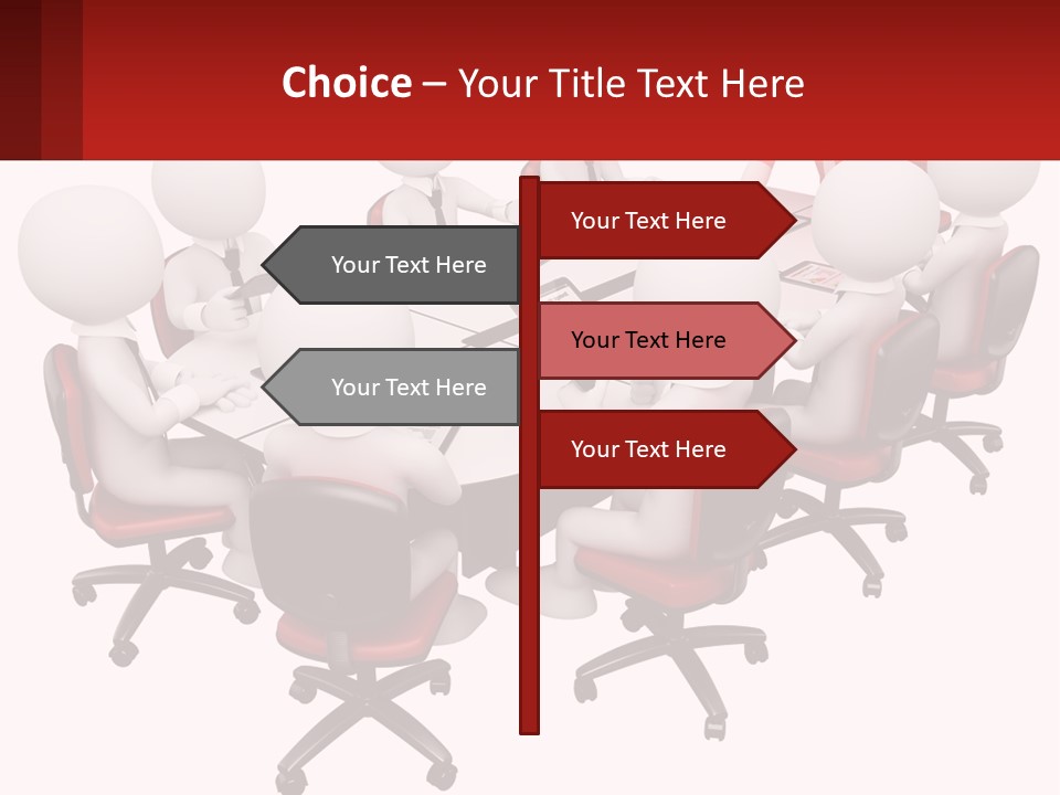 A Group Of People Sitting Around A Round Table PowerPoint Template