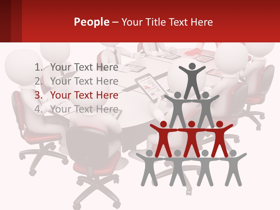 A Group Of People Sitting Around A Round Table PowerPoint Template