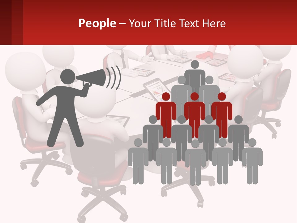 A Group Of People Sitting Around A Round Table PowerPoint Template