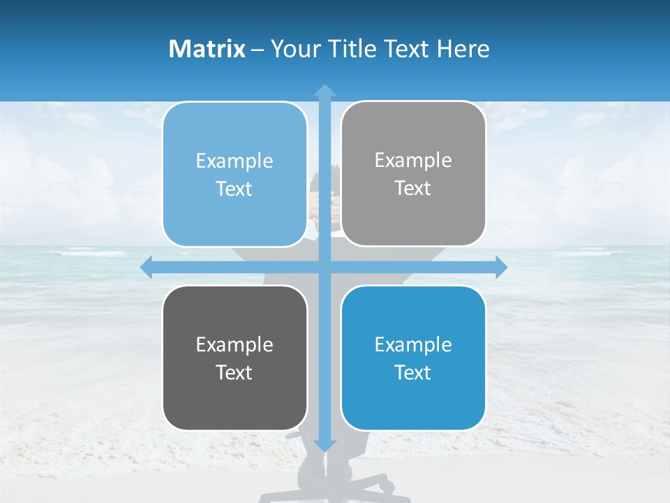A Man Sitting At A Desk With His Hands On His Head PowerPoint Template