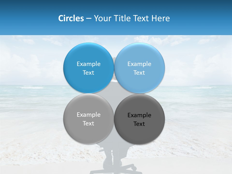 A Man Sitting At A Desk With His Hands On His Head PowerPoint Template