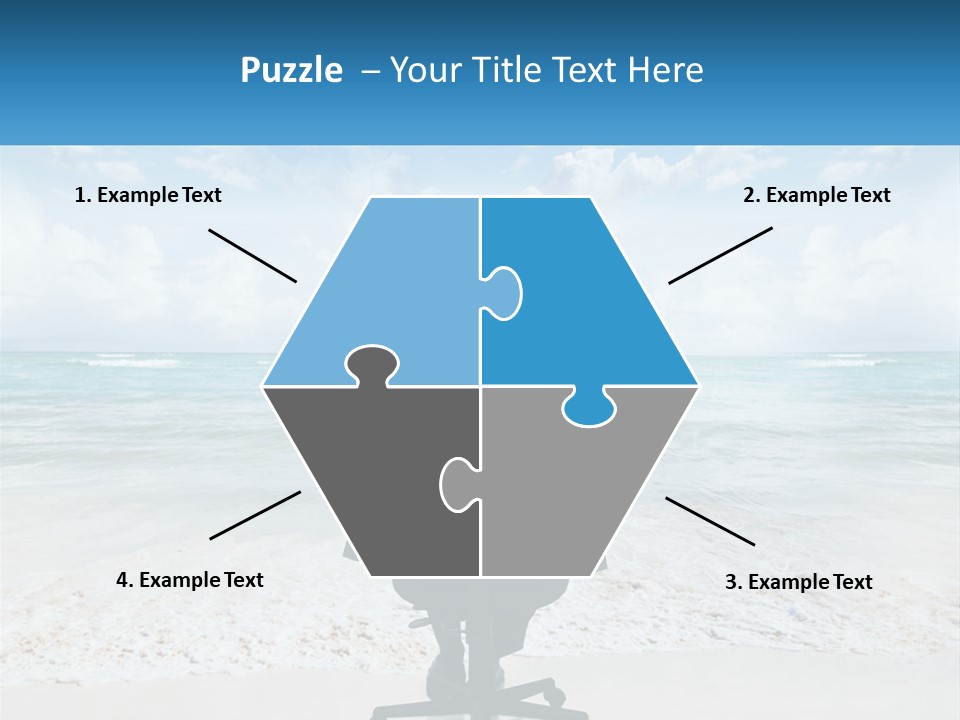 A Man Sitting At A Desk With His Hands On His Head PowerPoint Template