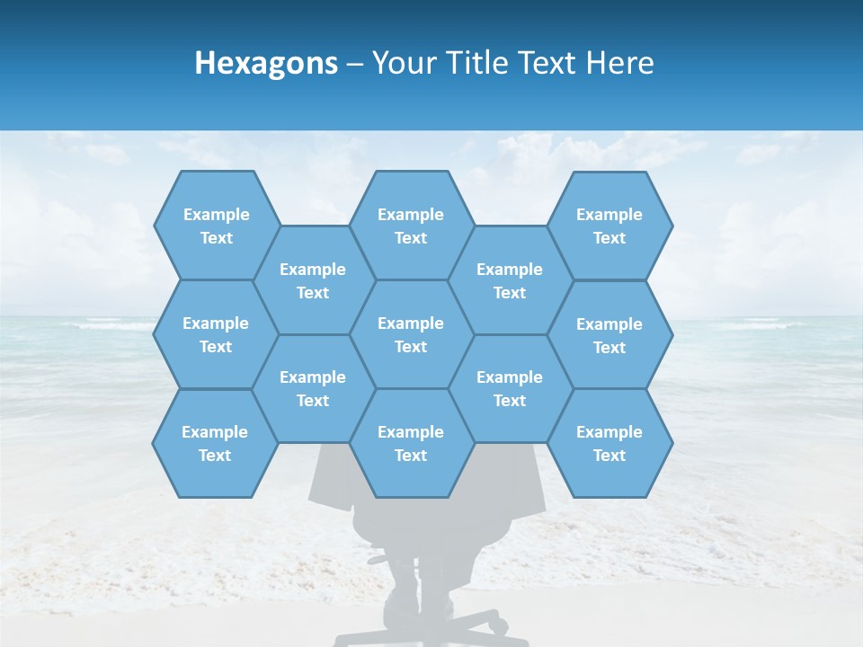 A Man Sitting At A Desk With His Hands On His Head PowerPoint Template