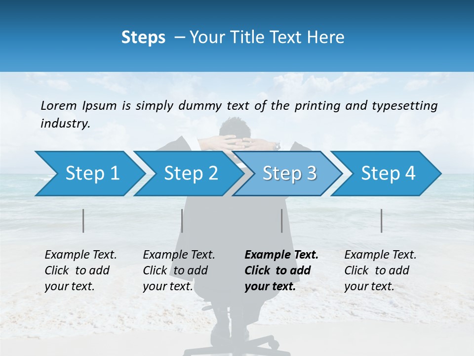 A Man Sitting At A Desk With His Hands On His Head PowerPoint Template