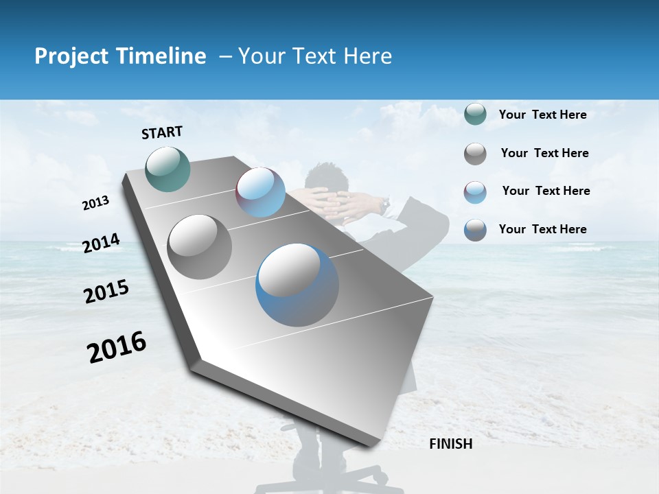 A Man Sitting At A Desk With His Hands On His Head PowerPoint Template