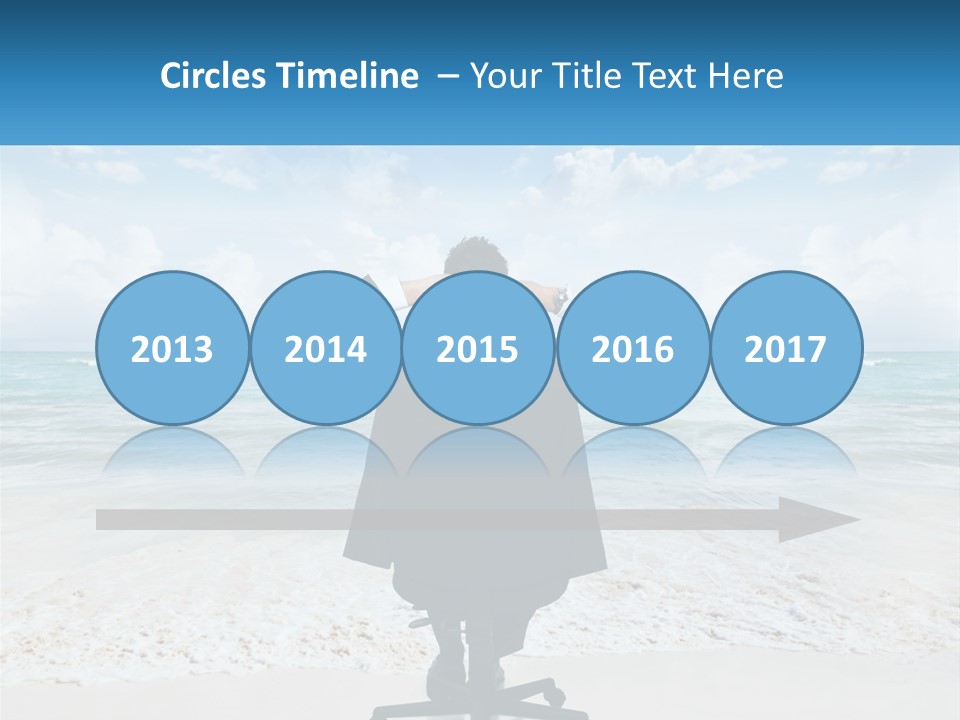 A Man Sitting At A Desk With His Hands On His Head PowerPoint Template