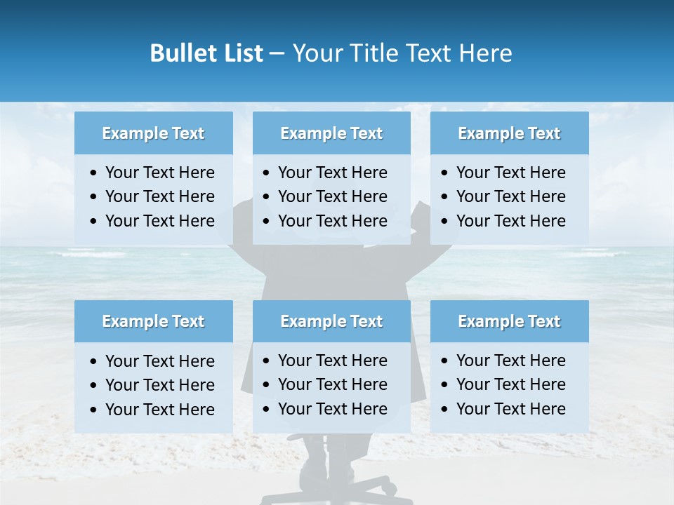 A Man Sitting At A Desk With His Hands On His Head PowerPoint Template