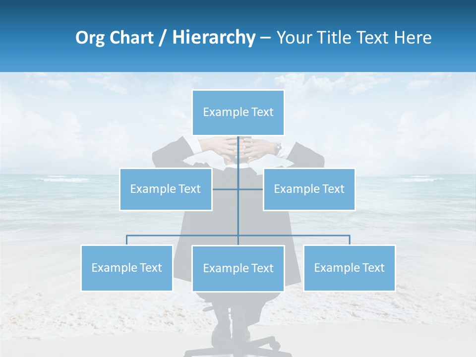 A Man Sitting At A Desk With His Hands On His Head PowerPoint Template