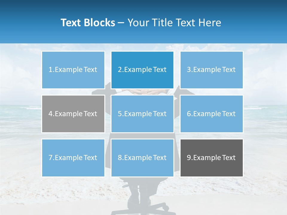 A Man Sitting At A Desk With His Hands On His Head PowerPoint Template