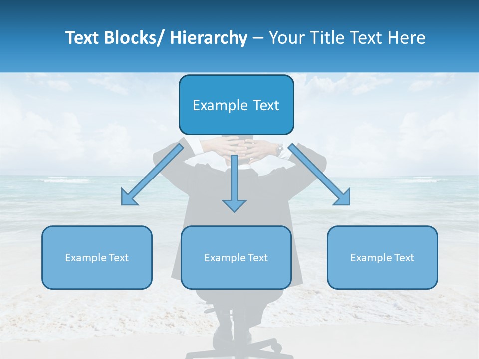 A Man Sitting At A Desk With His Hands On His Head PowerPoint Template