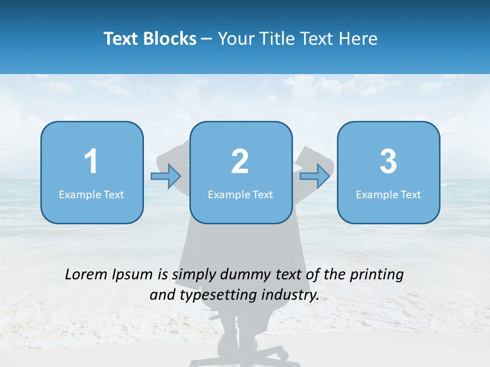 A Man Sitting At A Desk With His Hands On His Head PowerPoint Template