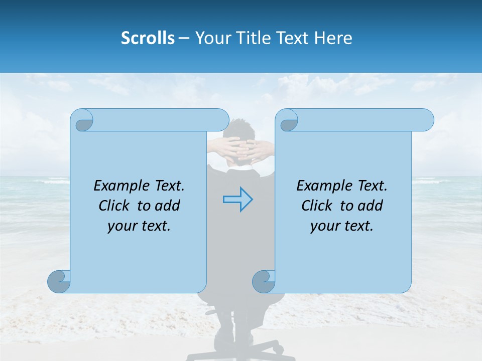 A Man Sitting At A Desk With His Hands On His Head PowerPoint Template
