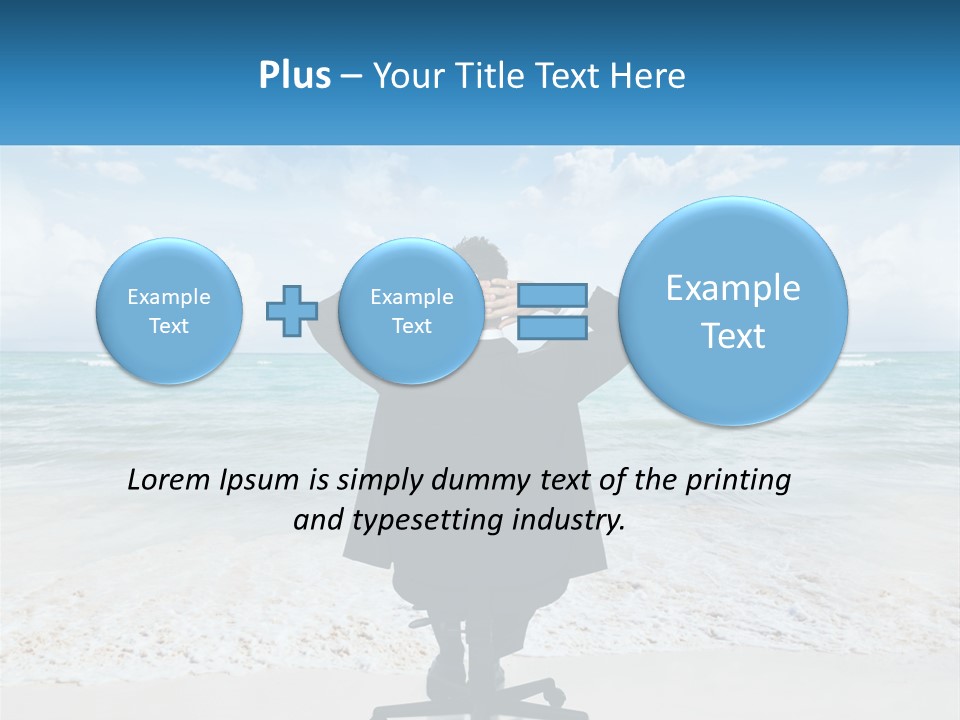 A Man Sitting At A Desk With His Hands On His Head PowerPoint Template