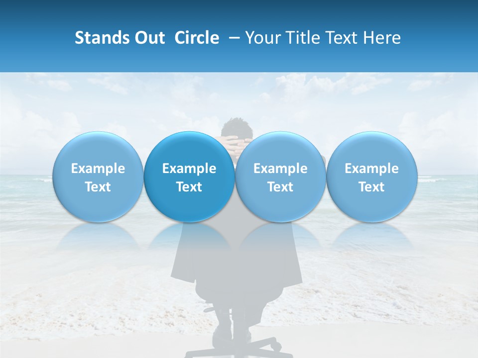 A Man Sitting At A Desk With His Hands On His Head PowerPoint Template