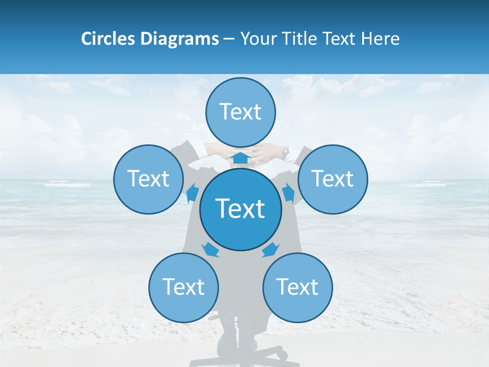 A Man Sitting At A Desk With His Hands On His Head PowerPoint Template