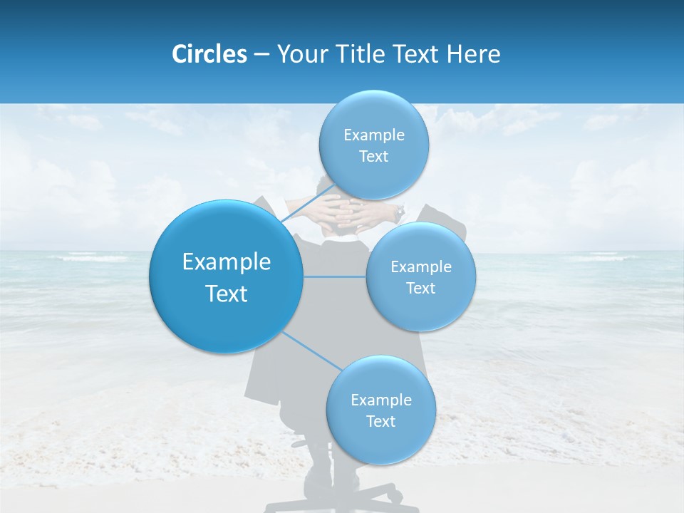 A Man Sitting At A Desk With His Hands On His Head PowerPoint Template