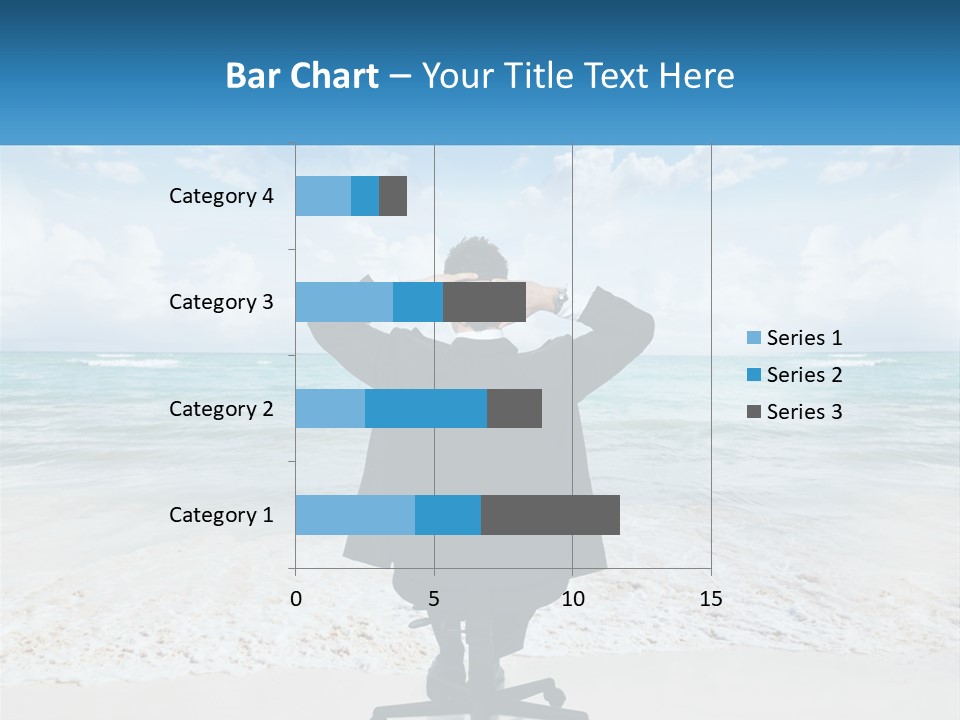 A Man Sitting At A Desk With His Hands On His Head PowerPoint Template