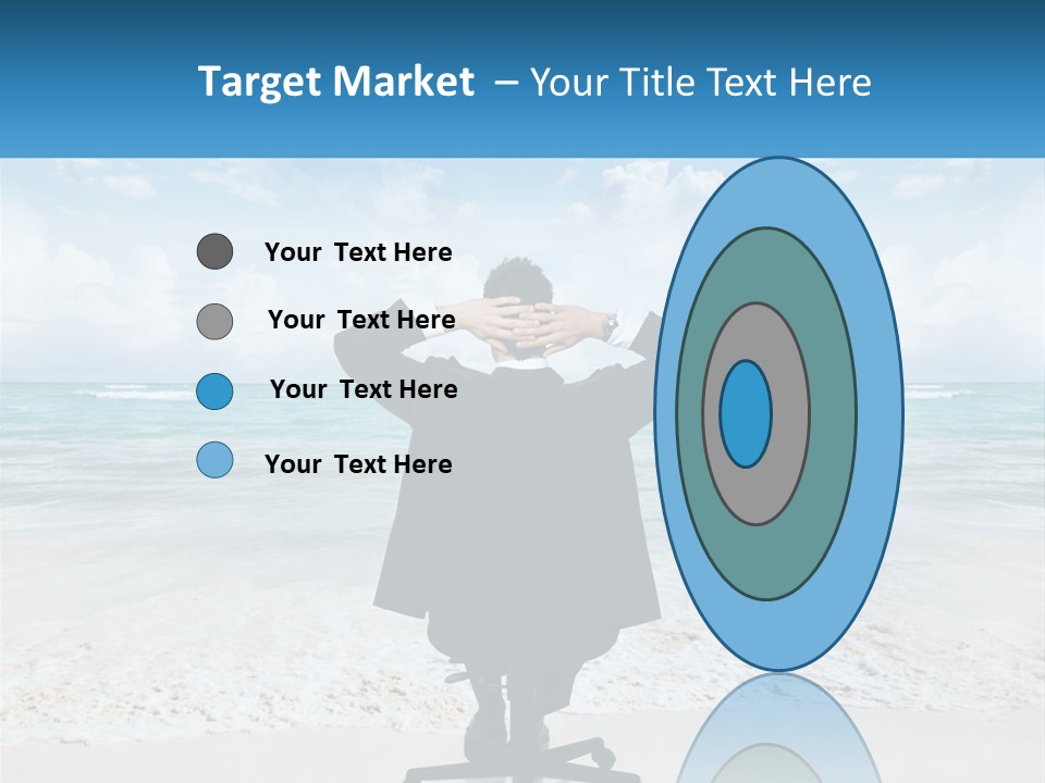 A Man Sitting At A Desk With His Hands On His Head PowerPoint Template