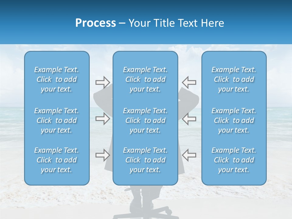 A Man Sitting At A Desk With His Hands On His Head PowerPoint Template