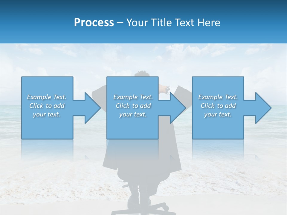 A Man Sitting At A Desk With His Hands On His Head PowerPoint Template