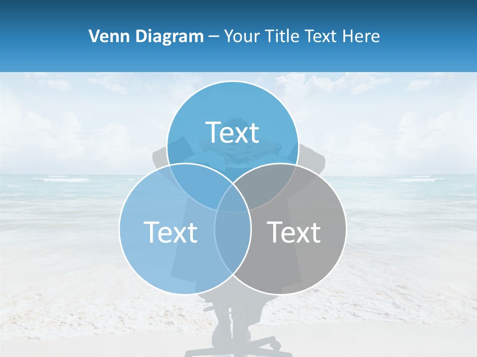 A Man Sitting At A Desk With His Hands On His Head PowerPoint Template
