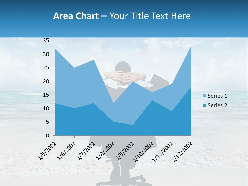 A Man Sitting At A Desk With His Hands On His Head PowerPoint Template