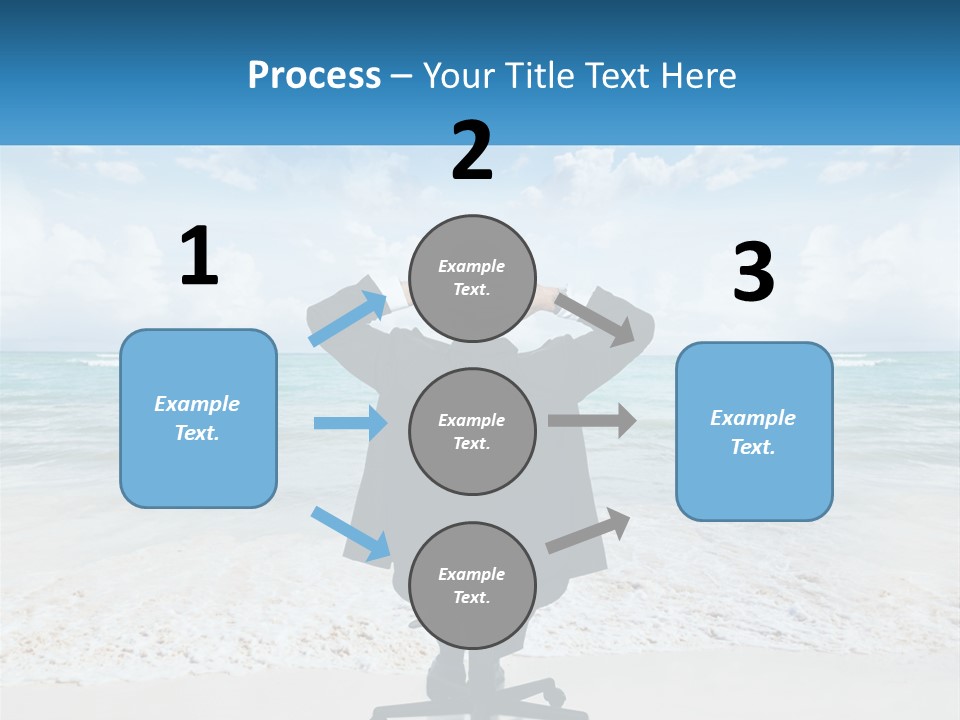 A Man Sitting At A Desk With His Hands On His Head PowerPoint Template