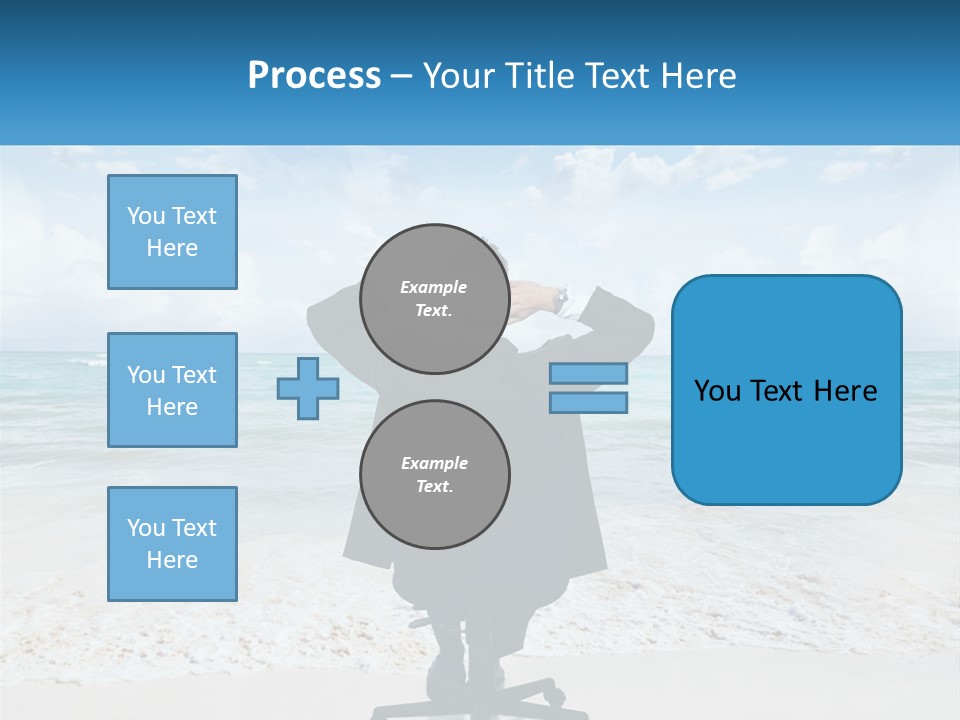 A Man Sitting At A Desk With His Hands On His Head PowerPoint Template