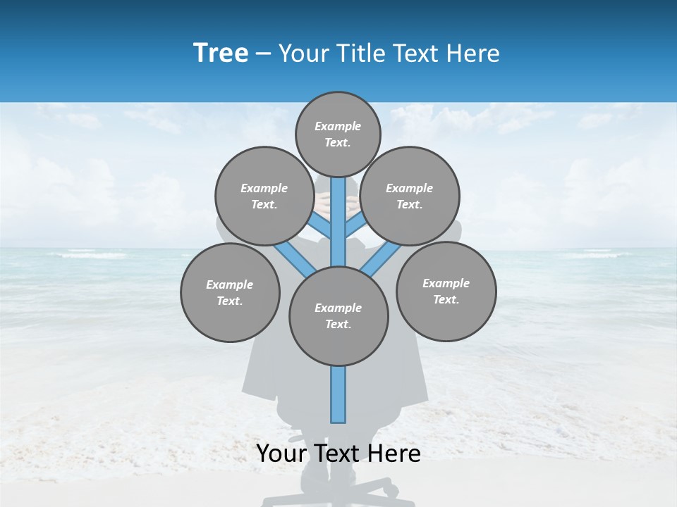 A Man Sitting At A Desk With His Hands On His Head PowerPoint Template