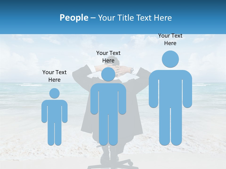 A Man Sitting At A Desk With His Hands On His Head PowerPoint Template