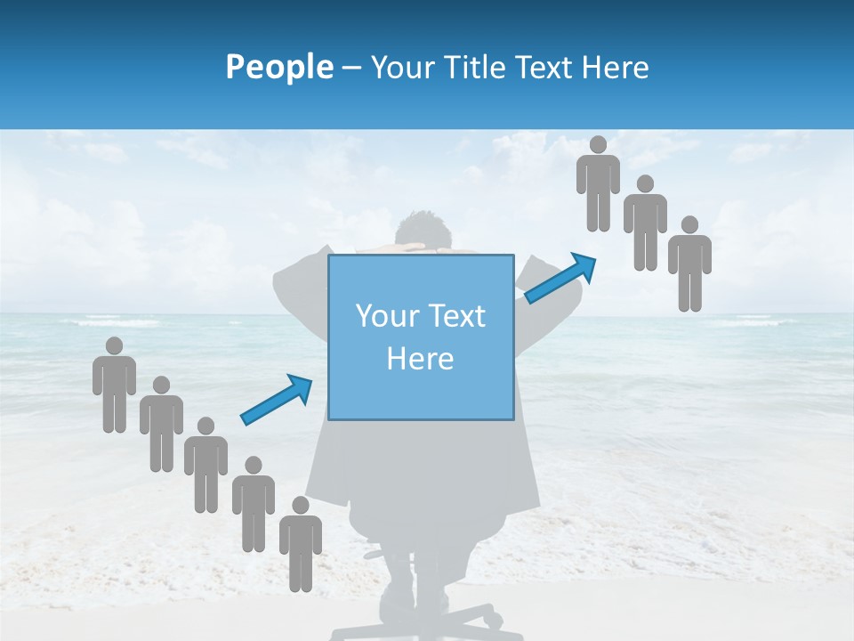 A Man Sitting At A Desk With His Hands On His Head PowerPoint Template