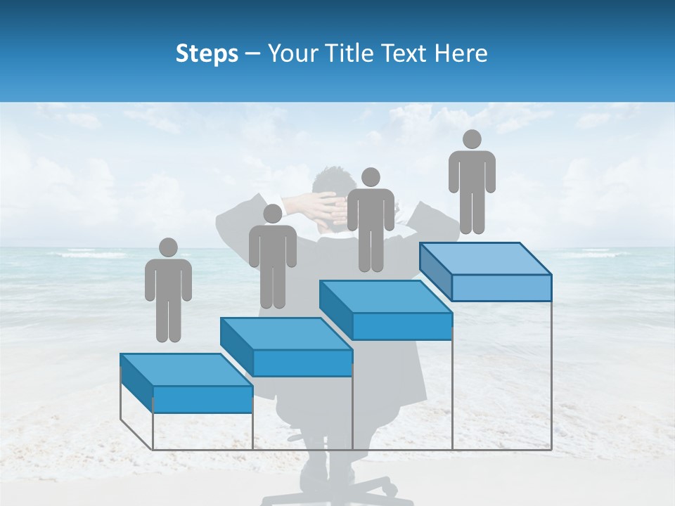 A Man Sitting At A Desk With His Hands On His Head PowerPoint Template