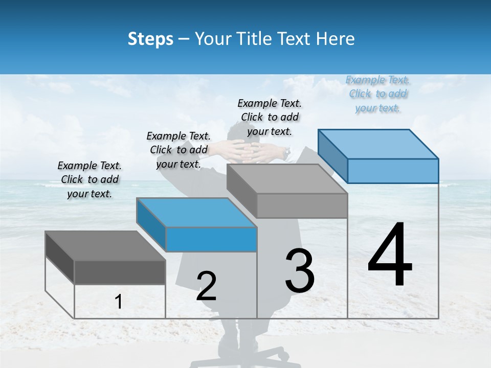 A Man Sitting At A Desk With His Hands On His Head PowerPoint Template